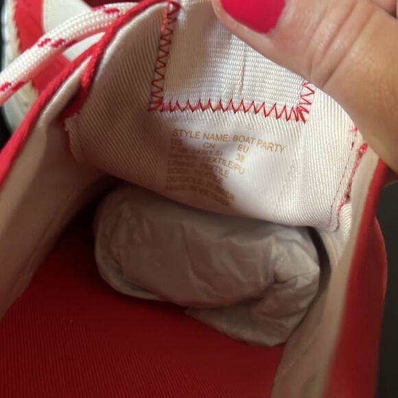 KATE SPADE espadrille lace sneakers coral rose 7.5 - Picture 10 of 13